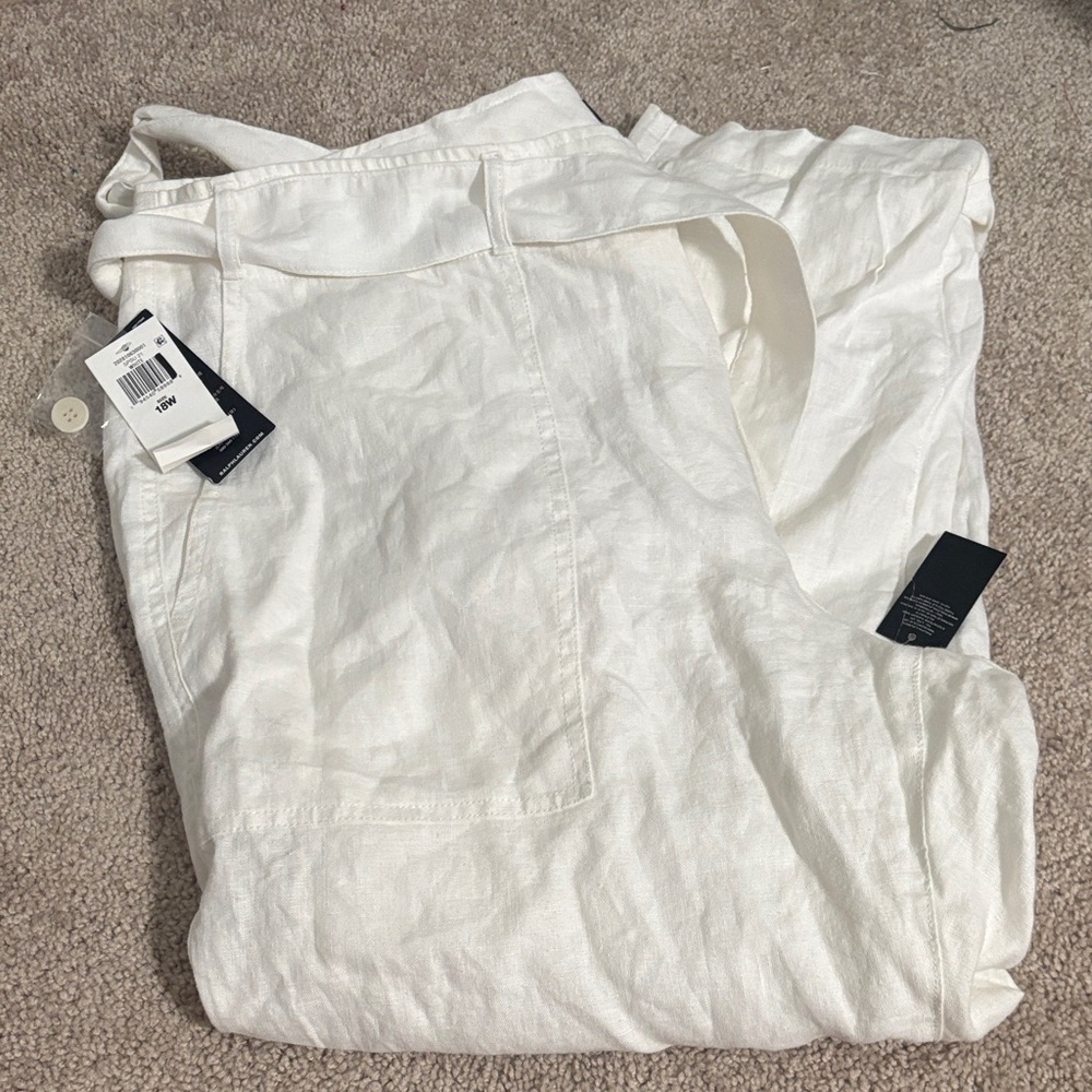 NWT Lauren Ralph Women’s White Pants